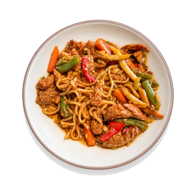 Angel Food Plant-Based Chicken Stir-Fry Noodles